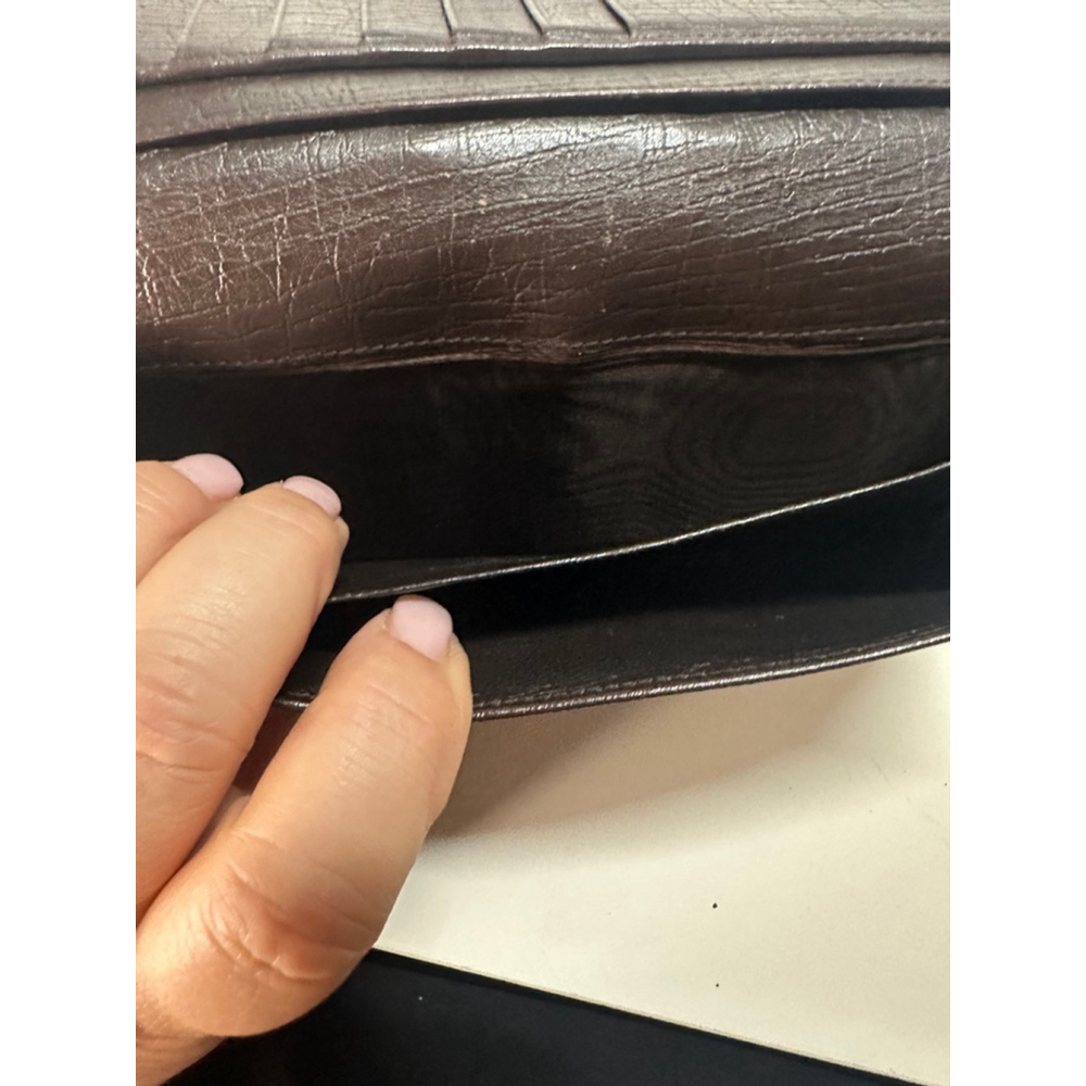 Women's Gucci Sherry Line Piston Wallet Brown - Picture 8 of 9